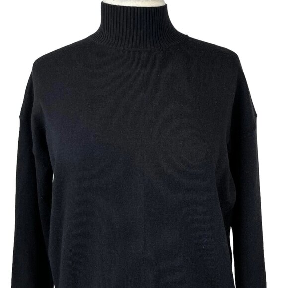 Collection Cezele Labeye Mock Turtle Neck Sweater Womens Small Black New - Picture 3 of 7